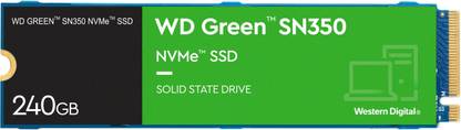 WESTERN DIGITAL WD Green Nvme SN350 240 GB Desktop, Laptop Green, Black PCIe NVMe Internal Solid State Drive (SSD) (WDS240G2G0C)