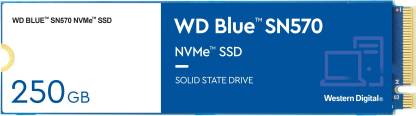 WESTERN DIGITAL WD Blue NVMe SN570 250 GB Laptop, Desktop Internal Solid State Drive (SSD) (WDS250G3B0C)