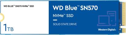 WESTERN DIGITAL WD Blue NVMe SN570 1 TB Laptop, Desktop Internal Solid State Drive (SSD) (WDS100T3B0C)  (Interface: PCIe NVMe, Form Factor: M.2)
