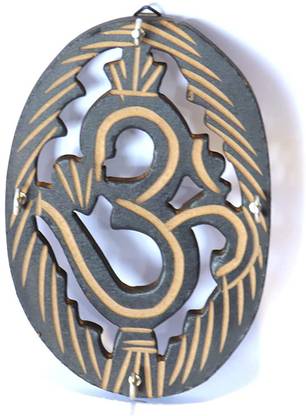 DEVIN Wooden OM Design Key Holder Key Stand Wall Hanging Shelf 4 Steel Hooks Black Wood Key Holder