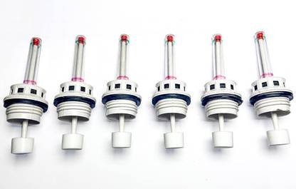 Tovokart Battery water level float indicator cap set of 6 pieces (30 mm thread) (White) Height Gauge