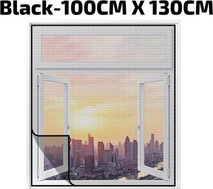 WNE Jaliwale Fibre Adults Washable 120 GSM Fiberglass Pre-Stitched Window Mosquito Net-Black (Size - 100cm x 130cm) Mosquito Net