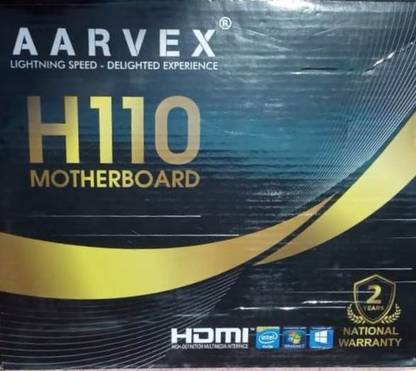 AARVEX H110 MOTHERBOARD LGA 1155Socket Micro-ATX Intel H110 Chipset DDR3 Motherboard for Desktop