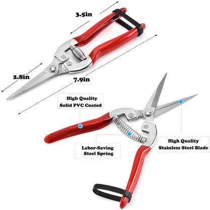 metrotools SCISSORS 8INCH 200MM FRUIT TREE FLOWER BRANCHES CUTTER STAINLESS STEEL PRUNING SHEARS HAND TOOLS Anvil Pruner