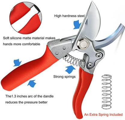 metrotools Gardening Shears, Professional Bypass Pruner Hand Shears Tree Trimmers Secateurs, Hedge & Garden Shears, Clippers for Plants, Gardening, Bypass Pruner
