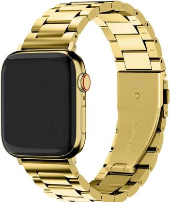 RHYO Apple Watch Band 42mm/44mm/45mm, Stainless Steel Series 7/6/5/4/3/2/1/SE(Gold) Smart Watch Strap