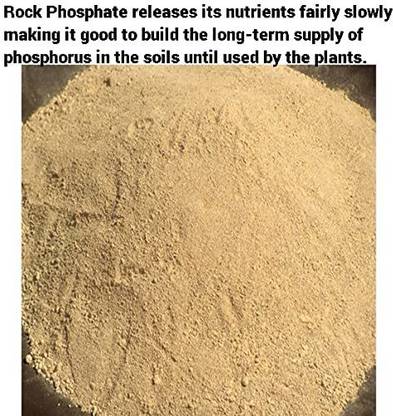 Green vibes Rock Phosphate Organic Fertilizer for Plants (Natural Source of Phosphorus) Fertilizer