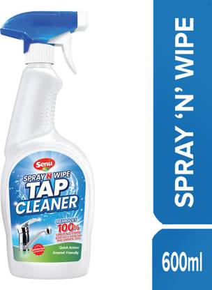 Senu Spray N Wipe Tap Cleaner 600ml | SHINER | Quick Action | Limescale & Hard Water Stain Remover