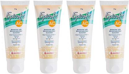 Episoft Sunscreen - SPF 50 Sunscreen - 75 grams Cream, Pack of 4