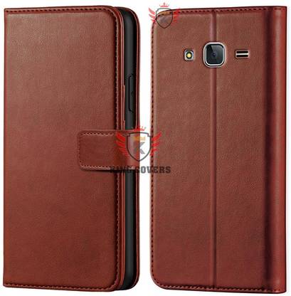 KING COVERS Wallet Case Cover for Samsung - J3 - 16 | Inside TPU with Card Pockets | Wallet Stand | Magnetic Closure