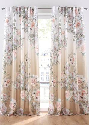 Ad Nx 154 cm (5 ft) Polyester Room Darkening Window Curtain (Pack Of 2)