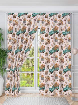 Vmd 154 cm (5 ft) Polyester Room Darkening Window Curtain (Pack Of 2)