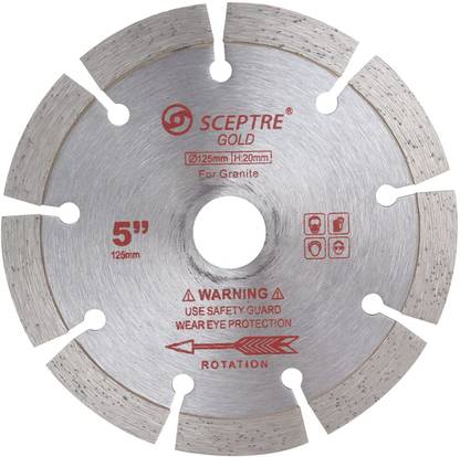 Sceptre Gold Diamond Saw Blade Grinding Wheel Sharp Cutter Certified Quality Cuts Granite for Industrial & Professional Purposes (125 mm) Metal Cutter
