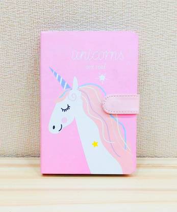 Priceless Deals Unicorn Magnetic Closure Hard Top Diary| A5 Sized Pocket Diary| Unicorn Gift A6 Diary Ruled 100 Pages