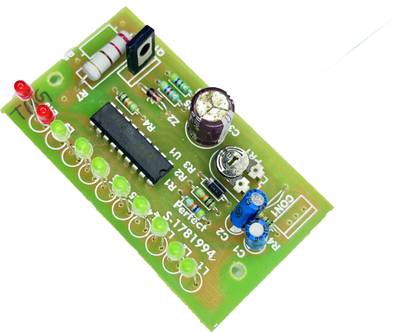 Pcb And Electronics 10 LED HIGH QUALITY MONO VU METER FOR PROFFESIONAL AMPLIFIER Electronic Components Electronic Hobby Kit