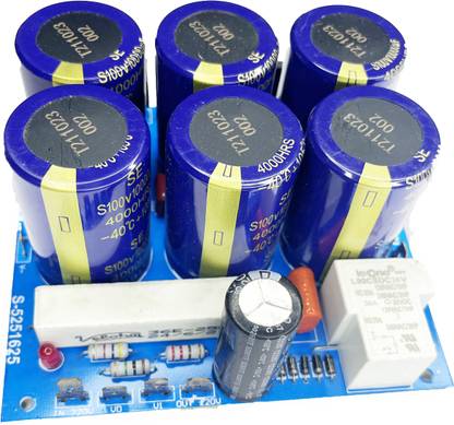 Pcb And Electronics HIGH QUALITY 6 CAPACITER AC-DC POWER SUPPLY+INBUILT SOFT STARTER (10000UF\100V) Electronic Components Electronic Hobby Kit