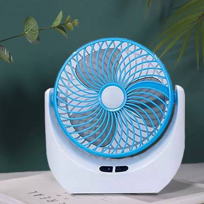 कन्हया USB Table Fans,3000mAh Rechargeable Battery,Desk Fan with Night Light 3 Speeds टेबल फैन
