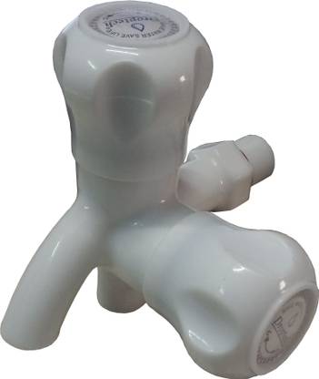 droptech Fancy Pvc bib cock 2 in 1 water tap two way faucet bib tap Water Tap Two Way Faucet pack of 1 Bib Tap Faucet