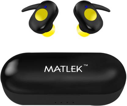 Matlek Earbuds With Deep Bass Wireless Bluetooth 5.0 Earphone | 20 Hours Case Battery Bluetooth
