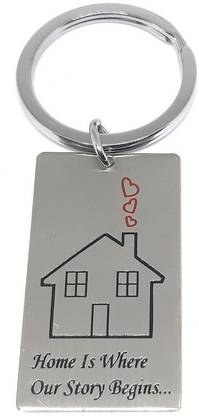 Aura Cute Sweet Message Gift Keychain For New House Or Home Housewarming Party Family Key Chain