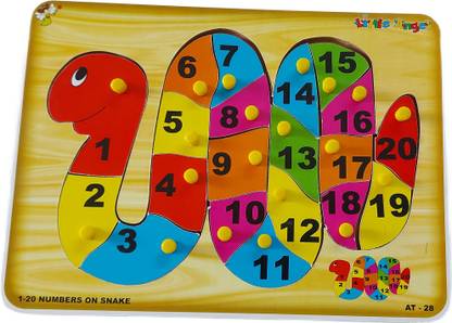 AMAN FASHION snake numbers 1-20 educational jigsaw puzzles learning toys