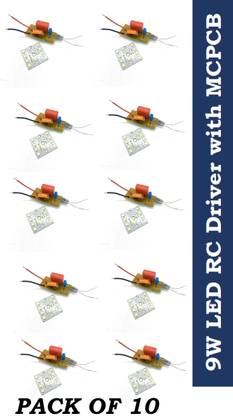3REE PACK OF 10 9w MCPCB Led WITH RC DRIVER Raw Material For Led Bulb Light LED Driver