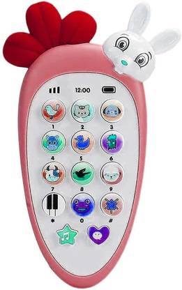 AEXONIZ TOYS Carrot Musical Mobile Cordless Smart Phone Toy for Kids with Smart Light