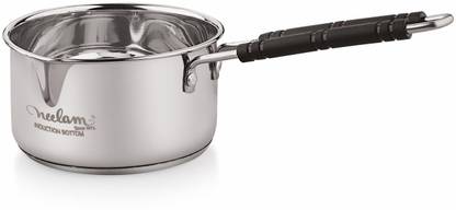 NEELAM Stainless Steel 10 22G Induction Bottom Saucepan 1150 ML Sauce Pan 16.5 cm diameter 1.15 L capacity