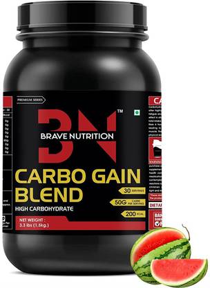 Brave Nutrition Carbo Gain Blend Super Workout Drink For High Carbs Promote Weight Gain Weight Gainers/Mass Gainers
