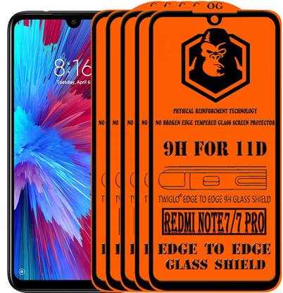 TWIGLO Edge To Edge Tempered Glass for REDMI NOTE 7