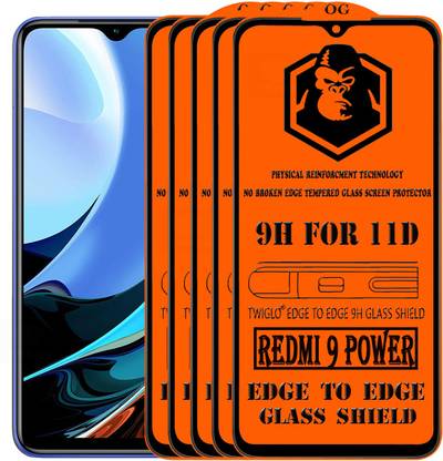 TWIGLO Edge To Edge Tempered Glass for REDMI 9 POWER
