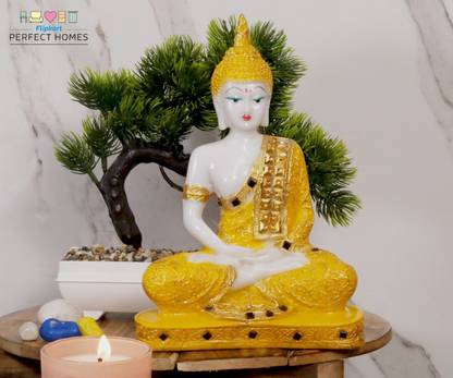 Flipkart Perfect Homes Good Luck Mini Buddha Set of 4 Decorative Showpiece  -  23 cm