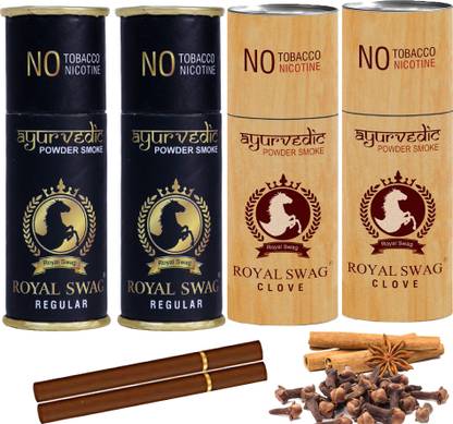ROYAL SWAG Herbal Cigarette Tobacco & Nicotine Free Regular, Clove Flavour 20 Sticks Smoking Cessations