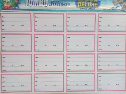 Super Easy 7.03 cm White Paper Name Slip Note Book Stickers School Label for Boys & Girls Self Adhesive Sticker