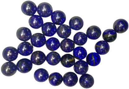 DsIndustry 30 Pcs Kanche Dark Blue OR Blue Kanche 30 Pieces Regular Round Fire Glass Pebbles