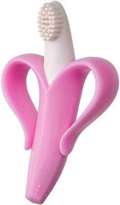En ligne Baby Banana Toothbrush Teether With Soft Bristles Bendable Flexible 100% Safe Teether