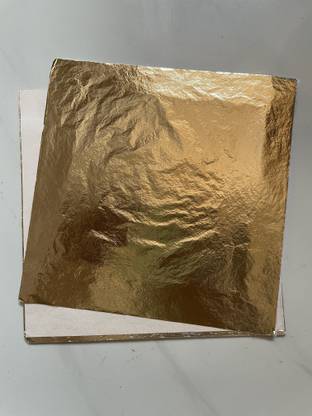 Jaipur Gold Leafing Gold Foil Imitation Sheets for Art Crafts Decoration Crafting Frames 25 Sheets