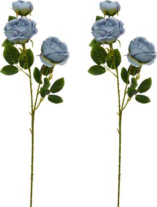 decormasters artificial flower peony stick without pot Blue Peony Artificial Flower