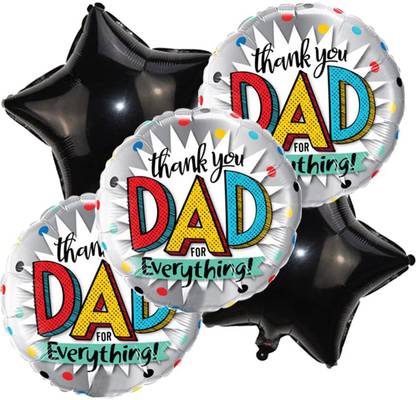 Agrani Collections Printed THANK YOU DAD FOIL BALLOON SET OF 5 Balloon