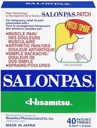 Salonpas PAIN RELIEVING PATCH 40 PATCHES Plaster & Patch