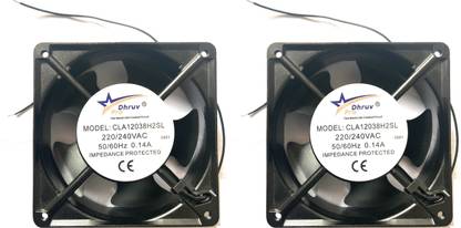 DHRUV-PRO 2pic 220V AC 120*120*38mm 4-inch square Exhaust brushless Fan Metal Body Cooling Fan Cabinet Cooler