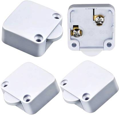 NEXT GEEK PACK OF 4 Wardrobe switch Automatic Door Lamp Switch Push to off White Electronic Components Electronic Hobby Kit