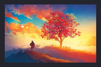 Décor & Design Amazing Nature View Painting For Home.Office.Drawing Room.Living Room. Digital Reprint 14 inch x 11 inch Painting