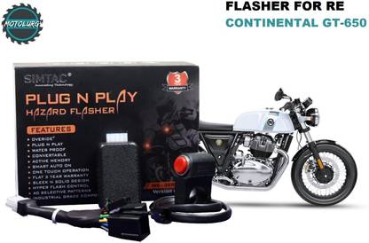 MOTOLURGY - Simtac V6.0 Plug N Play Hazard Flasher For Royal Enfield CONTINENTAL GT 650 Indicator Light Motorbike LED for Royal Enfield (12 V, 10 W)