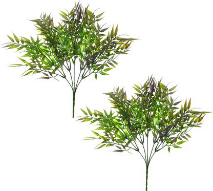 decormasters artificial plant progned bamboo leaves bunch without pot Artificial Plant