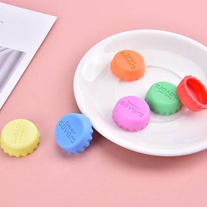 play run ™6Pcs Bottle Cap Beer Saver Reuse Colorful Leakproof Beer Beverage Wine Bottle Silicone Bottle Stopper