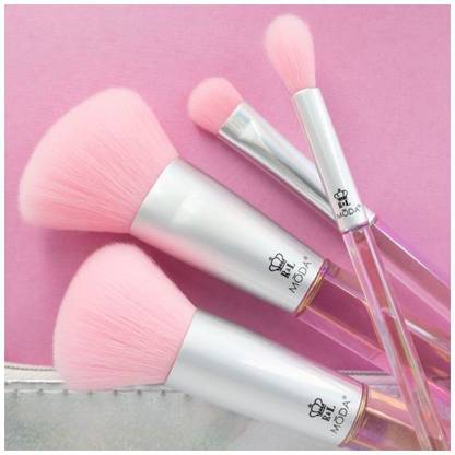 MODA Mythical Rose Quartz Crystal Makeup Brush Set