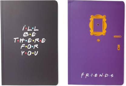 kistapo Old Days Are Back With FRIENDS! | Set of 2 Unique Design Notebook | A5 Notebook Ruled 100 Pages