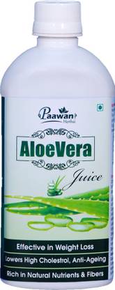 Paawan Aloe Vera Juice for Anti-Ageing, Diabetes, Digestion 500ML Pack of 1