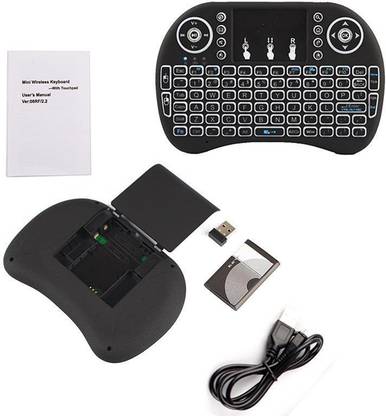 Wifton Backlit keyboard Mini Wireless Keyboard 2.4G with Touchpad-X46 Bluetooth Handheld Multi-device Keyboard Compatible with Desktop, Laptop, Mac